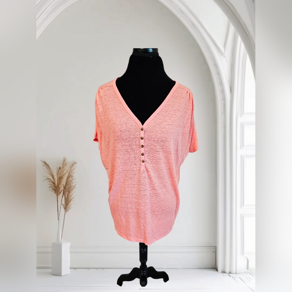 Old Navy Pink Boxy Buttoned Blouse